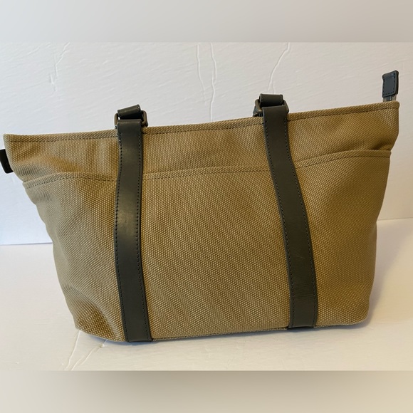 ro Beige Tote Canvas Bag with Adjustable Leather Strap - Picture 3 of 3